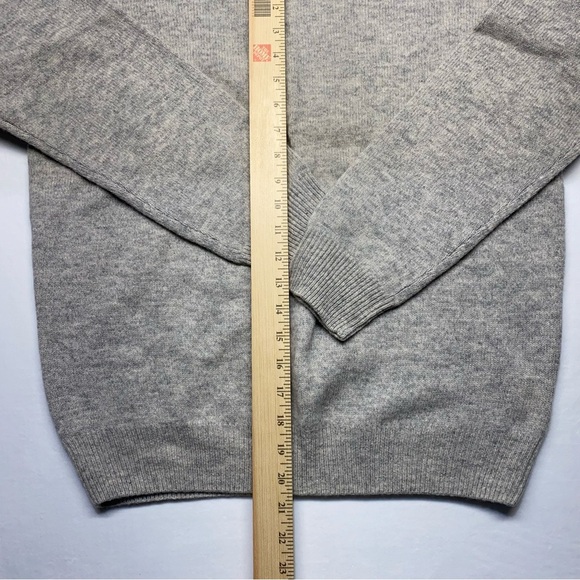 Springfield Original Lambswool Women’s V Neck Grey Long Sleeve Sweater Size L - Picture 3 of 8